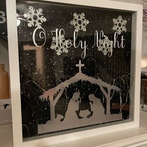 Homemade Christmas shadow boxes with light effects, Can be customized